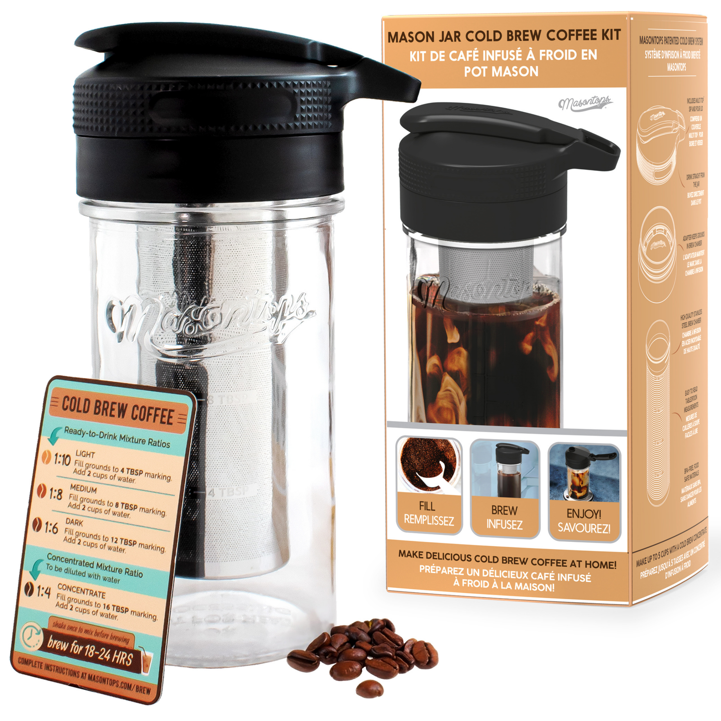 MASON JAR COLD BREW COFFEE KIT
