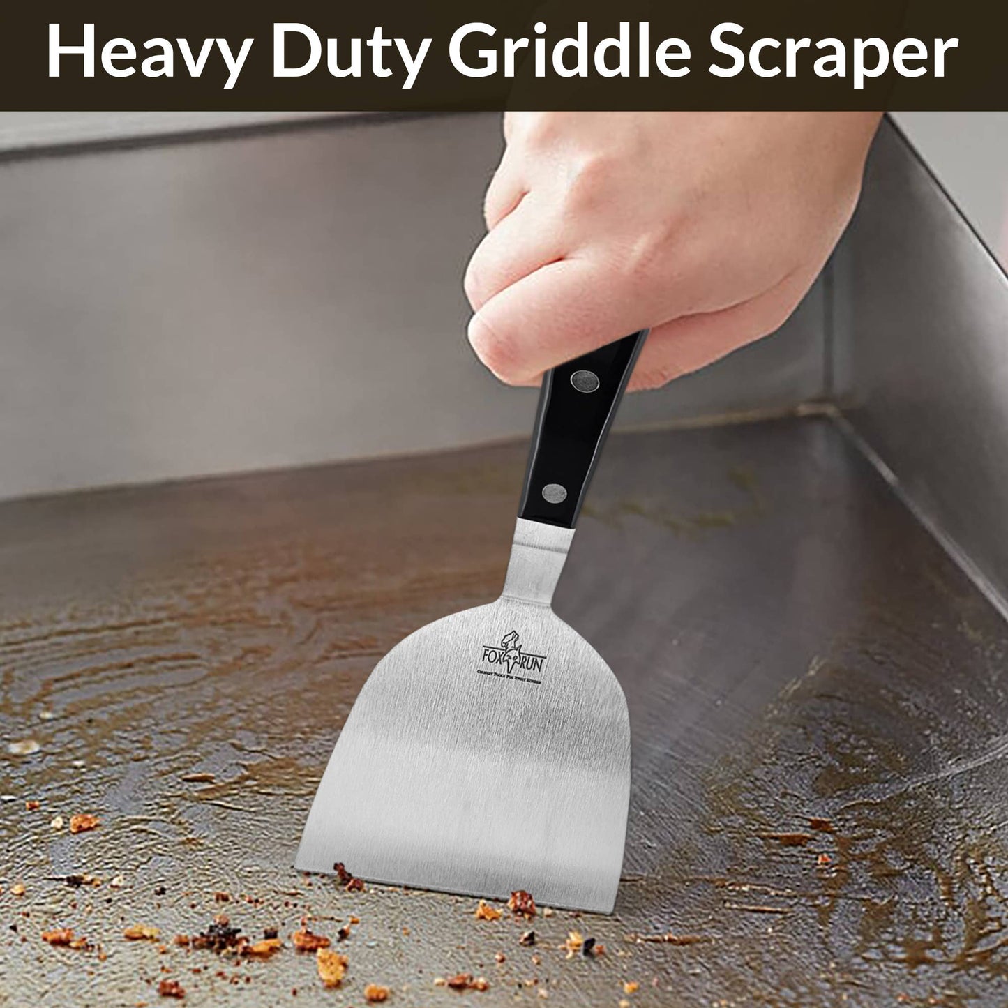 STAINLESS STEEL GRIDDLE SCRAPER