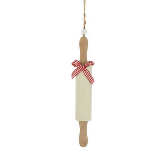 WOOD ROLLING PIN ORNAMENT 7"