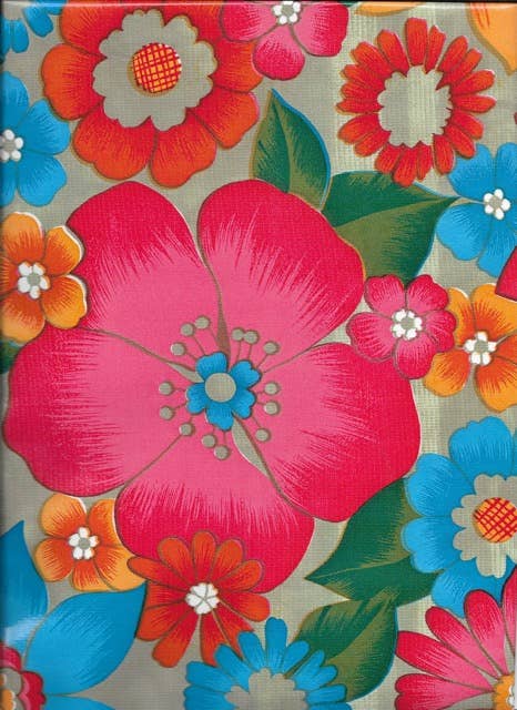 OILCLOTH TABLECLOTH: LONDON LIGHT BLUE 84” X 48