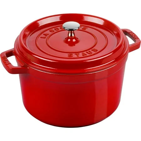 STAUB DEEP COCOTTE 5 QT CHERRY