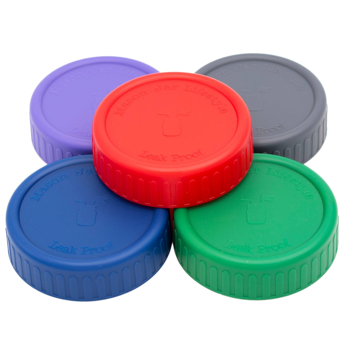 MJL LEAK PROOF PLASTIC STORAGE LIDS FOR MASON JARS: WIDE MOUTH