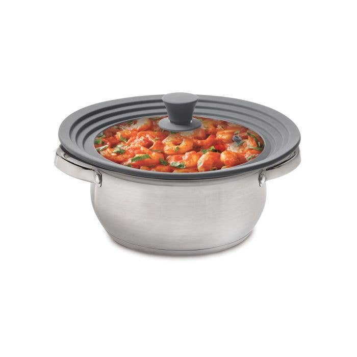 UNIVERSAL POT LID AND MICROWAVE COOKING COVER