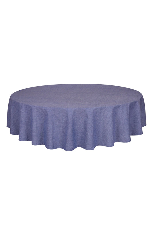 TABLECLOTH COTTON ROUND 70" NAVY