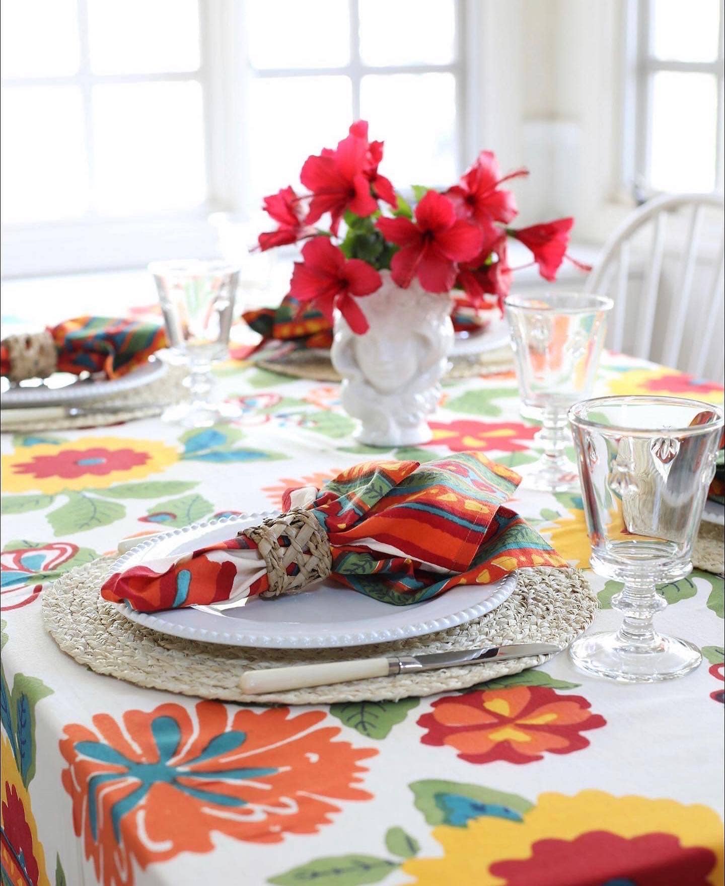 NAPKIN FLOWER POWER, SET OF 4
