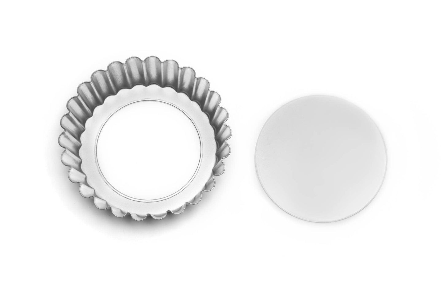 Removeable Bottom Tartlet Quiche Pan Tin Plated Steel 4"