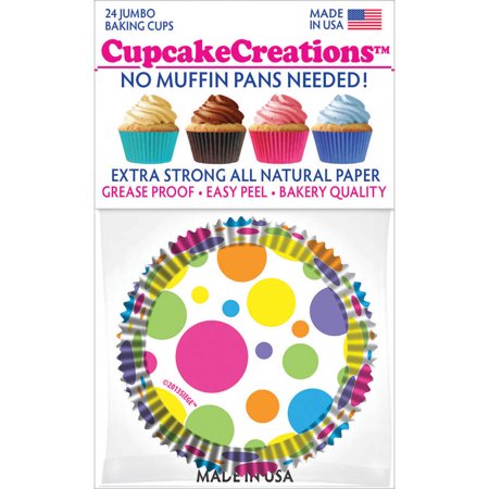 JUMBO CUPCAKE RAINBOW DOTS