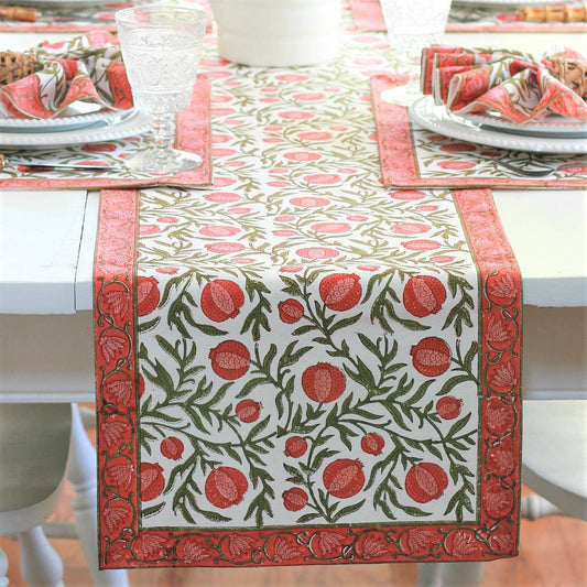 TABLE RUNNER, 14"X92", POMEGRANATE RED