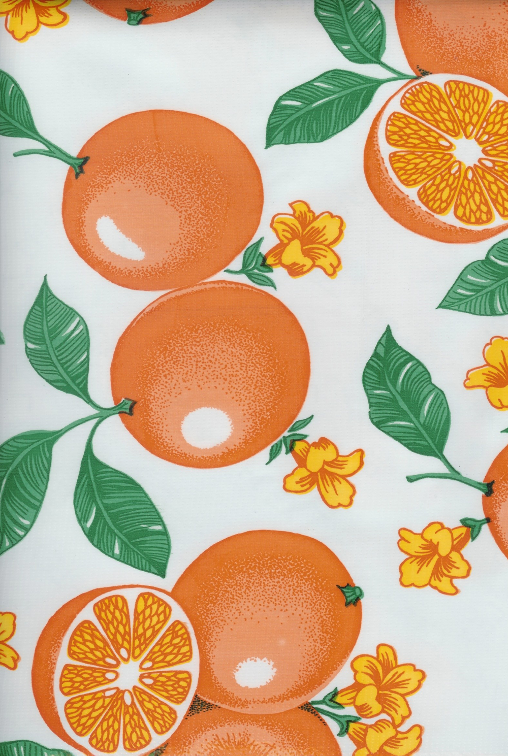 OILCLOTH TABLECLOTH: ORANGES 102” X 48”
