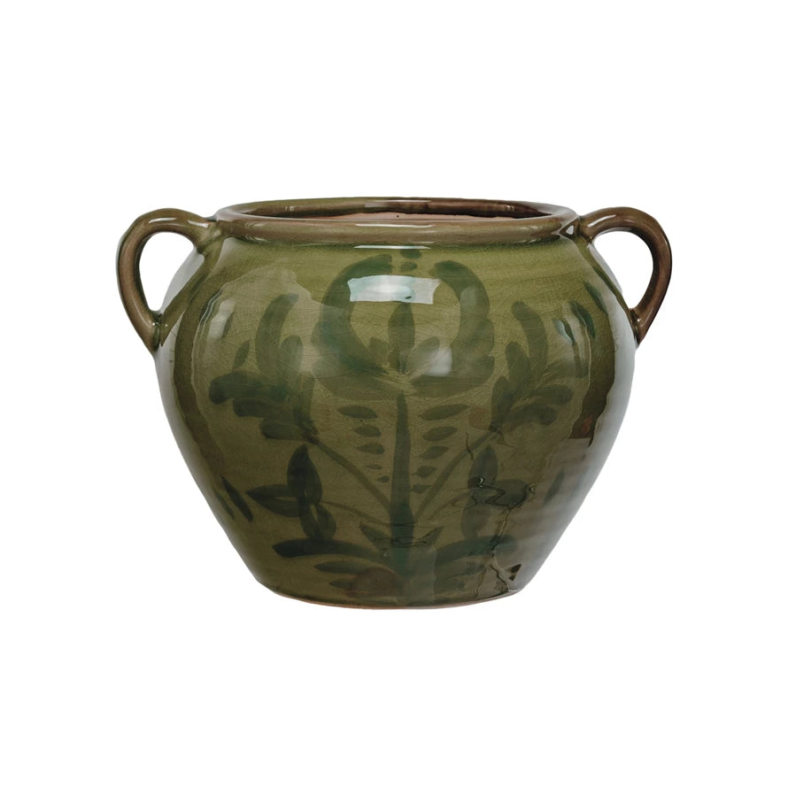 TERRA COTTA URN W/ HANDLES