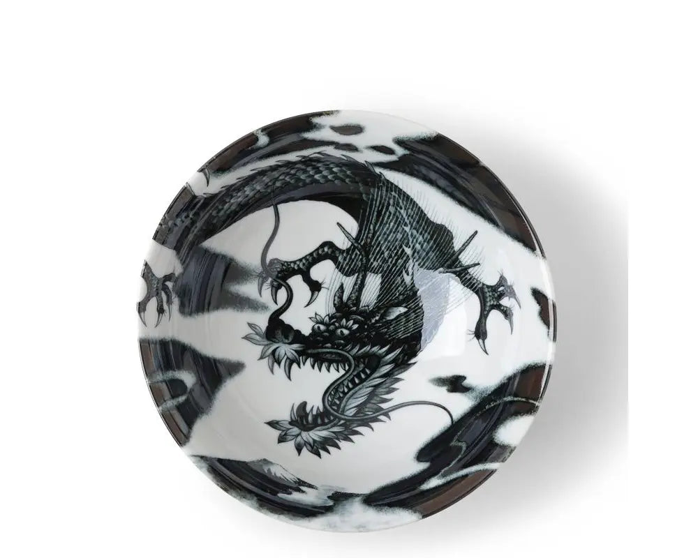 FLYING DRAGON BOWL BLACK 8.25"