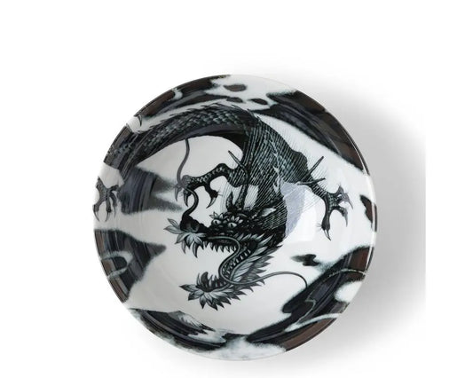 FLYING DRAGON BOWL BLACK 8.25"