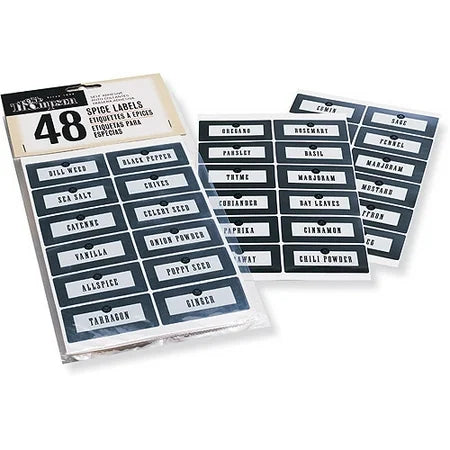 SPICE JAR LABELS 48 PC