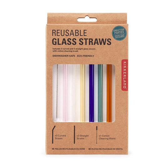 COLORFUL REUSABLE GLASS STRAWS
