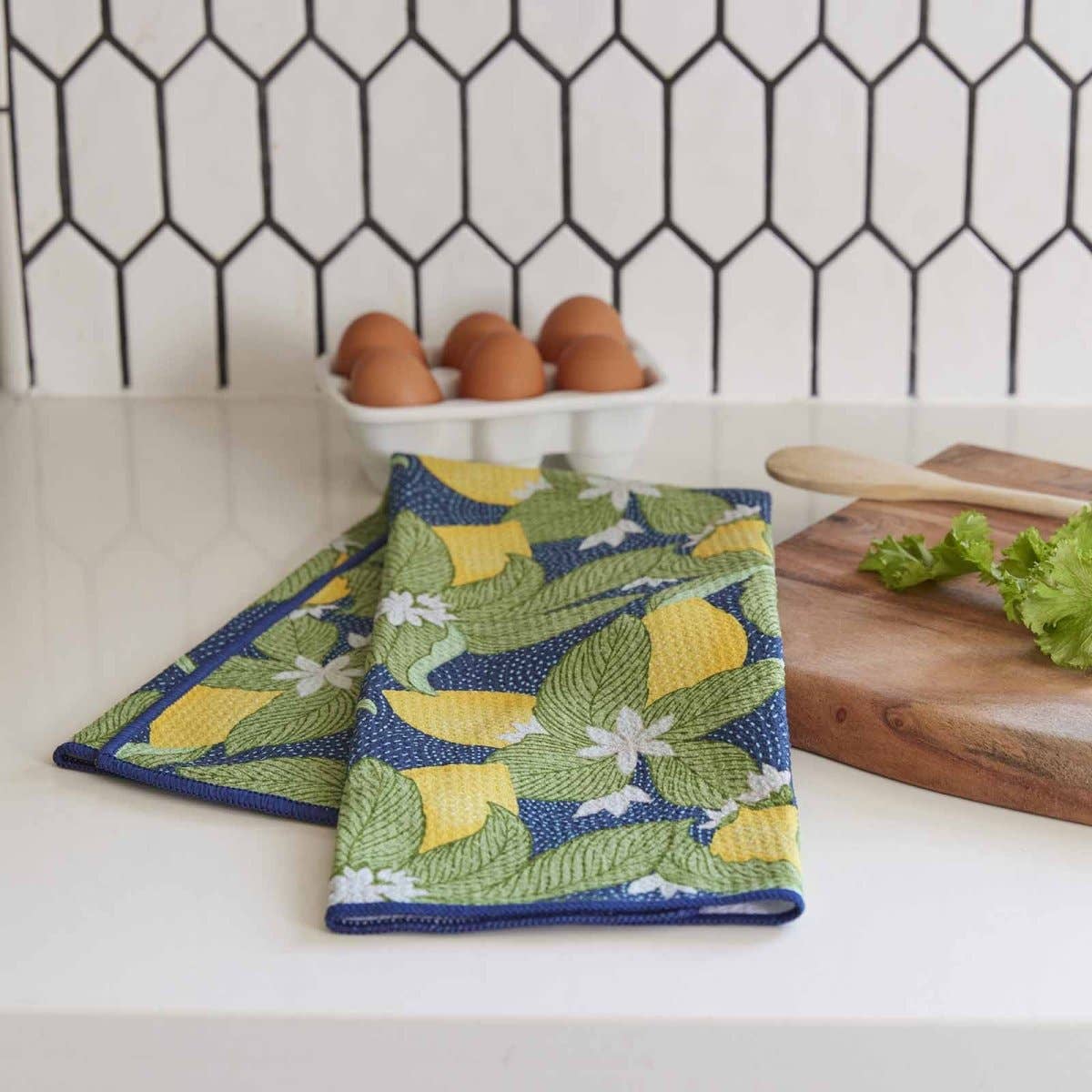 Vintage Lemons Eco Kitchen Tea Towel