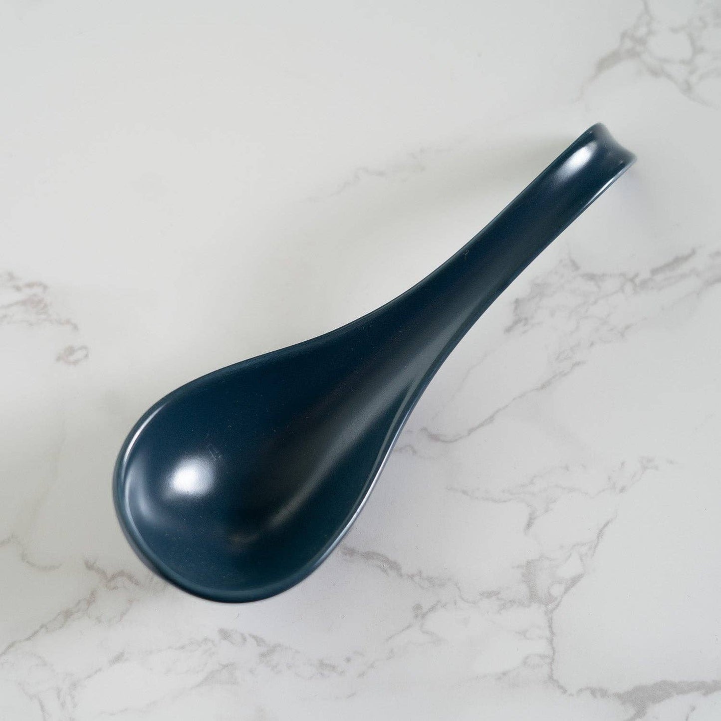 ASIAN PORCELAIN SOUP SPOON NAVY