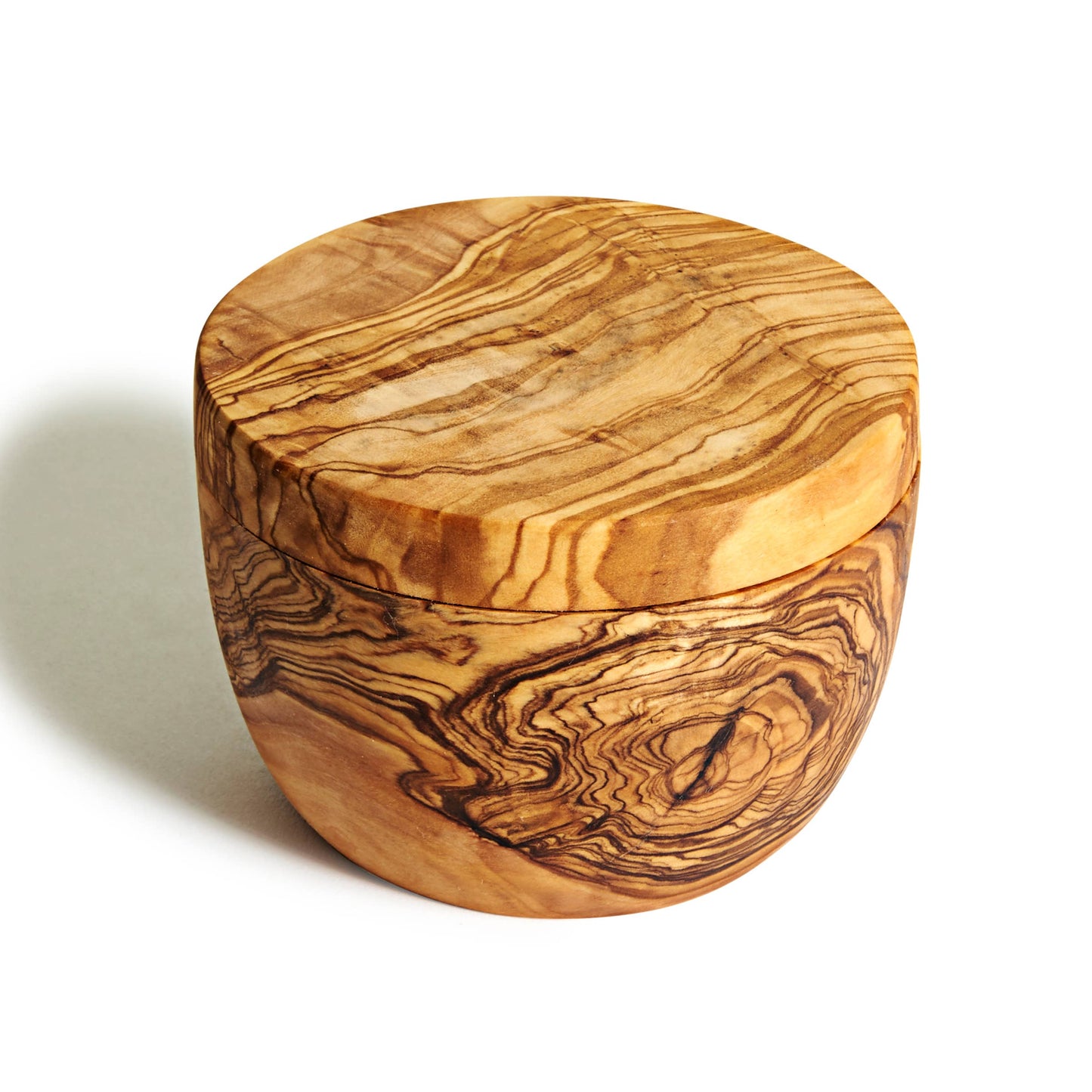 OLIVE WOOD SALT CELLAR