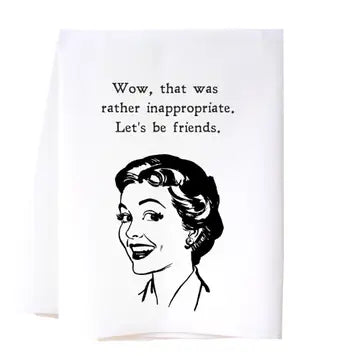 LET'S BE FRIENDS FLOUR SACK TOWEL