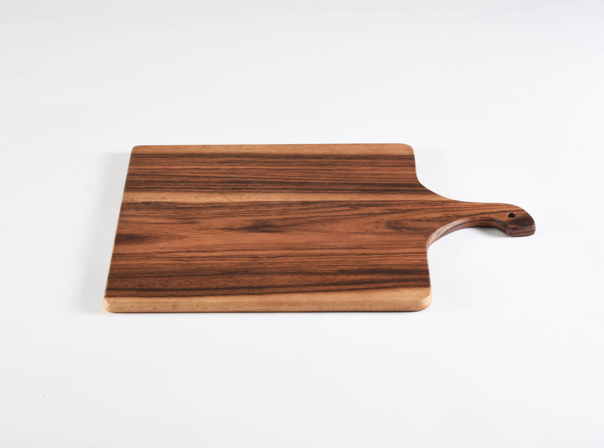 ACACIA WOOD BOARD WITH HANDLE 12"