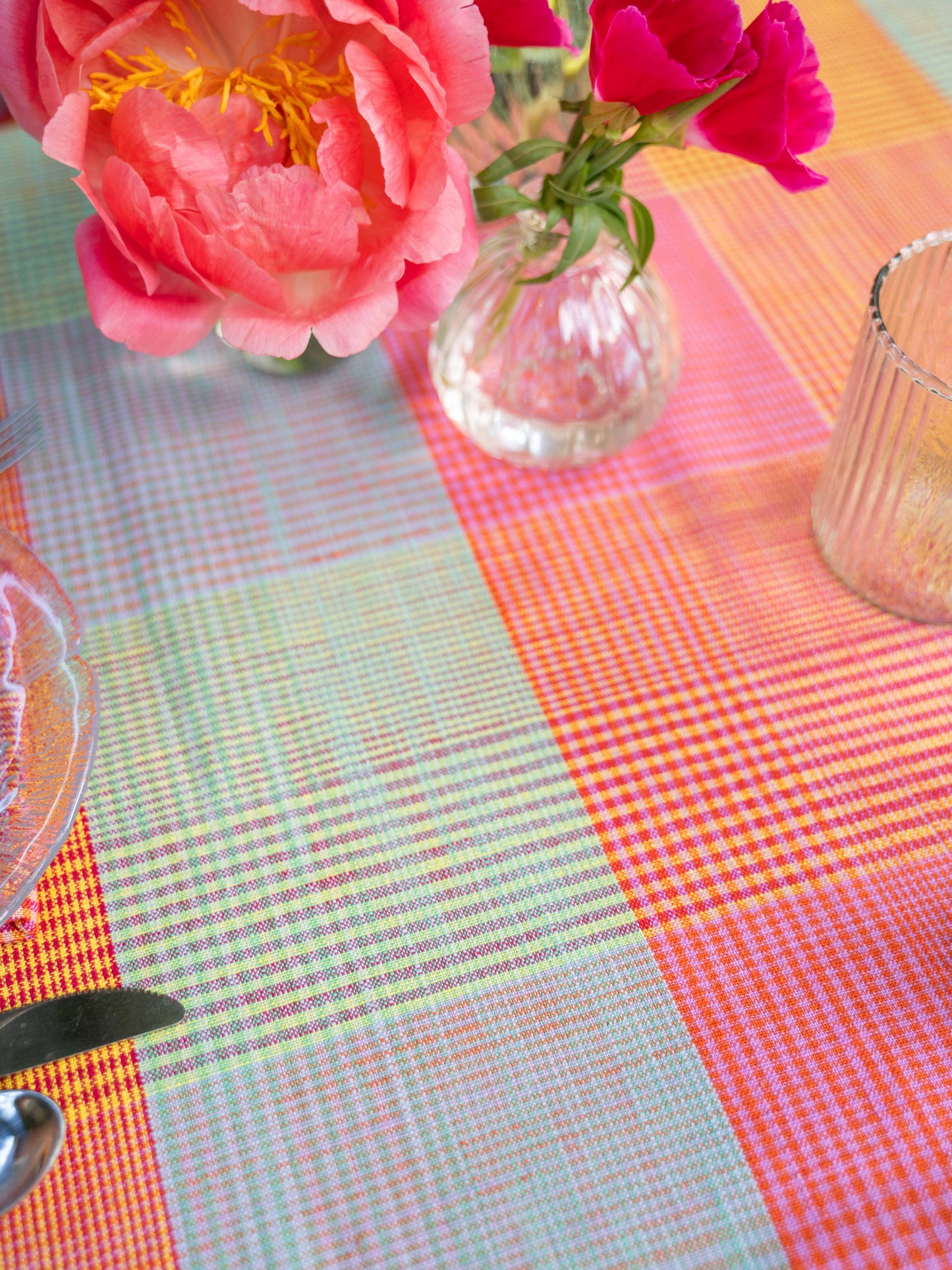 APRIL CORNELL TABLECLOTH MADRAS 54x54"