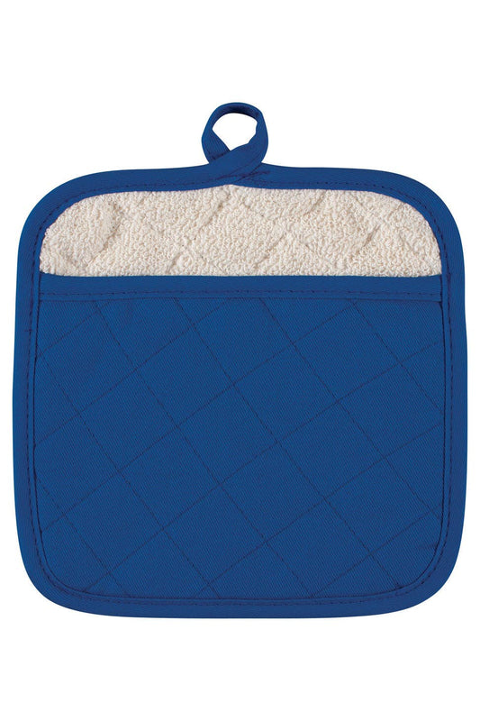 Pot Mitts - Terry Lined 9" x 9": Blue