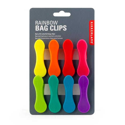 RAINBOW BAG CLIPS SET OF 8
