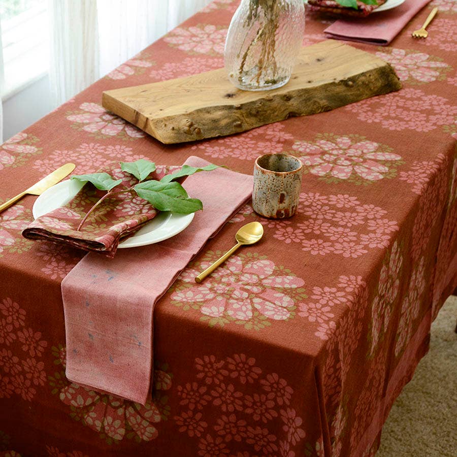 Floral Garden Party Tablecloth - Forget Me Not: 56"x108"