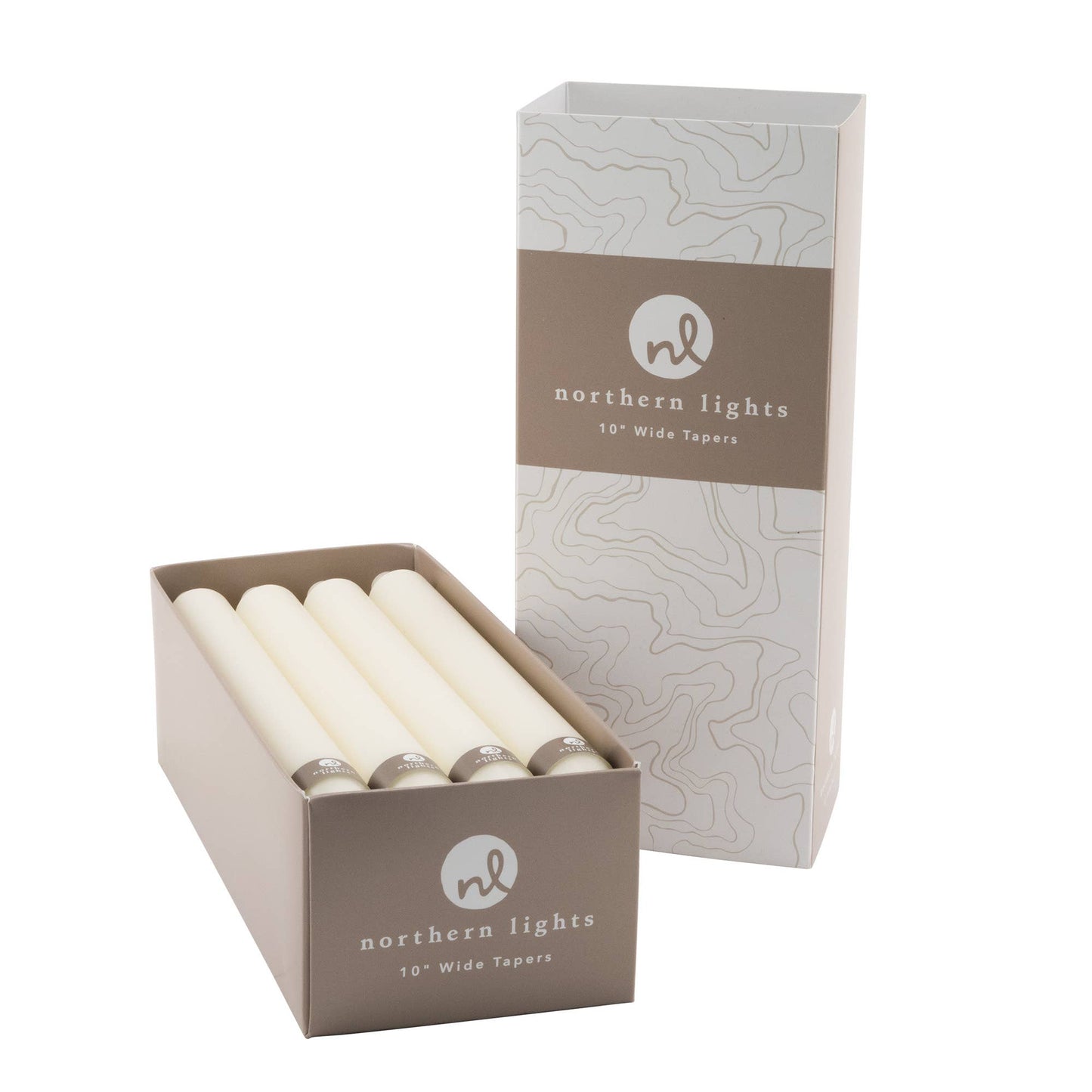 TAPER CANDLE 10" IVORY (single)