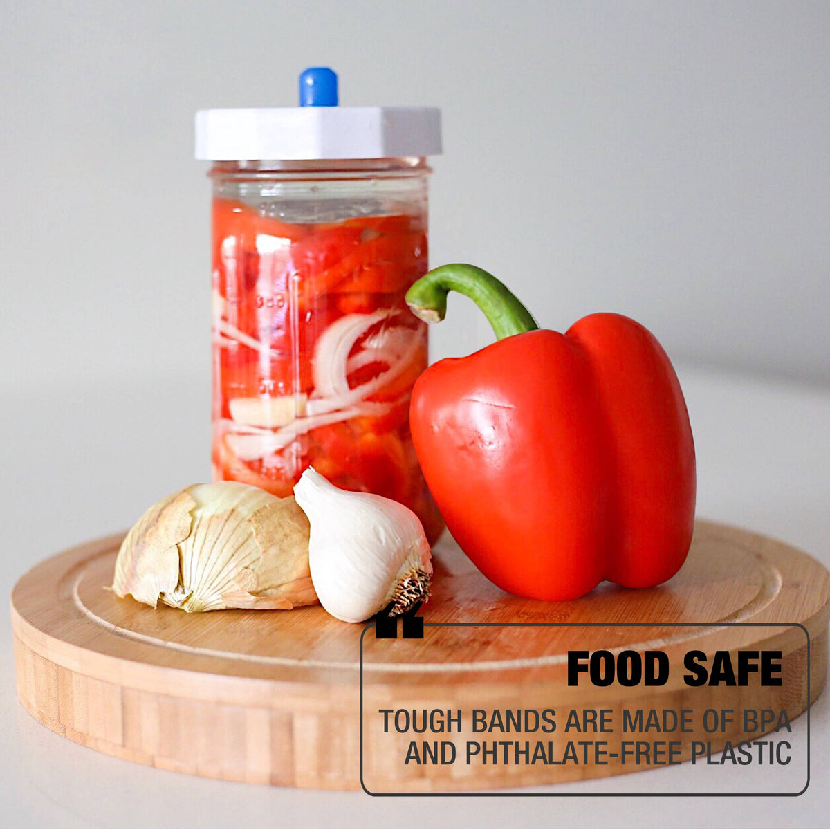 Tough Band Plastic Screw Bands for Mason Jars: Wide Mouth