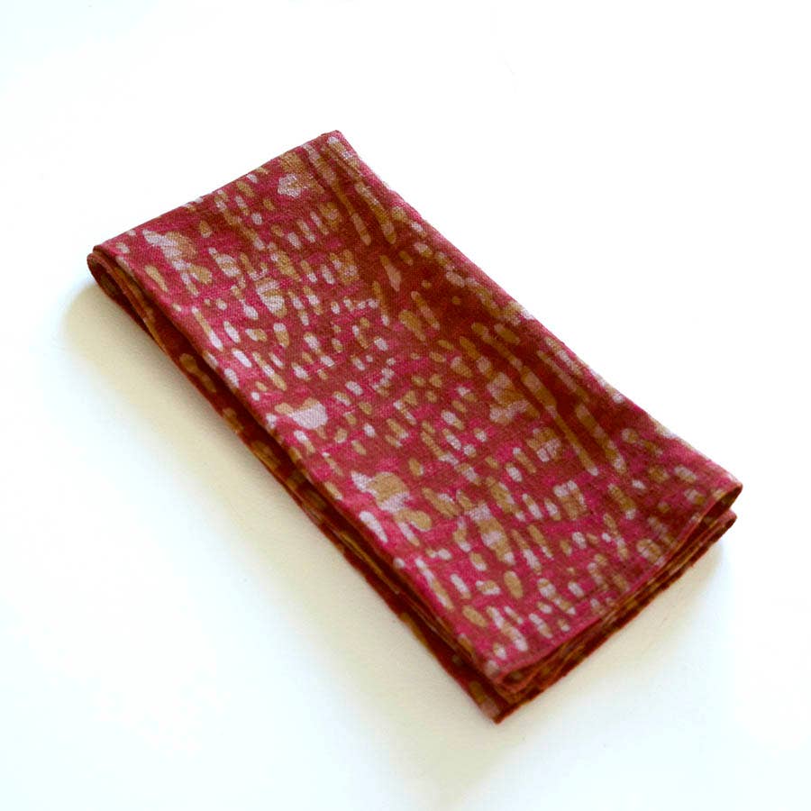Sustainable Cotton Dinner Napkins Set of 4 | Barkha Orange