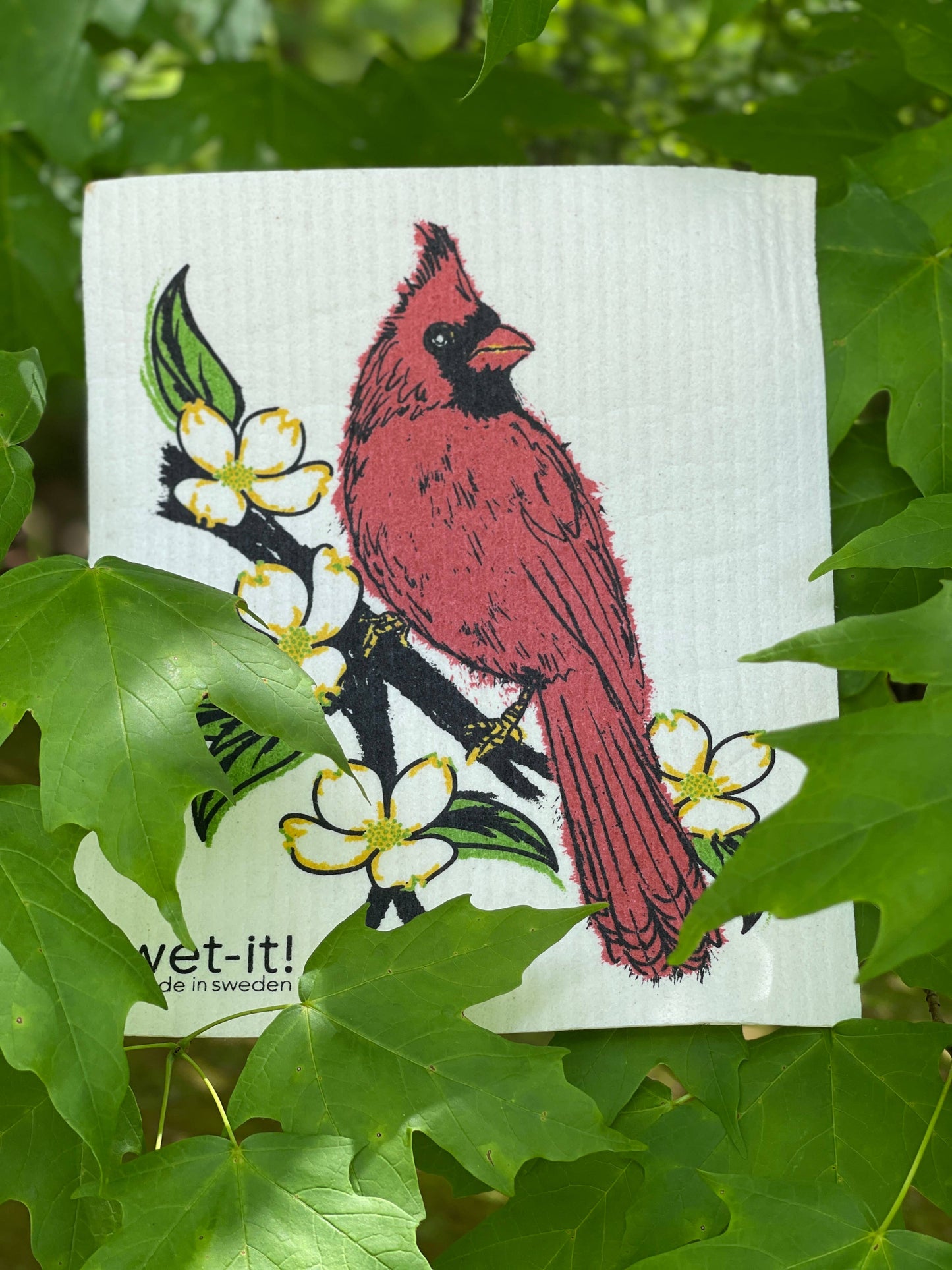 NORTHERN RED CARDINAL SWEDISH CLOTH