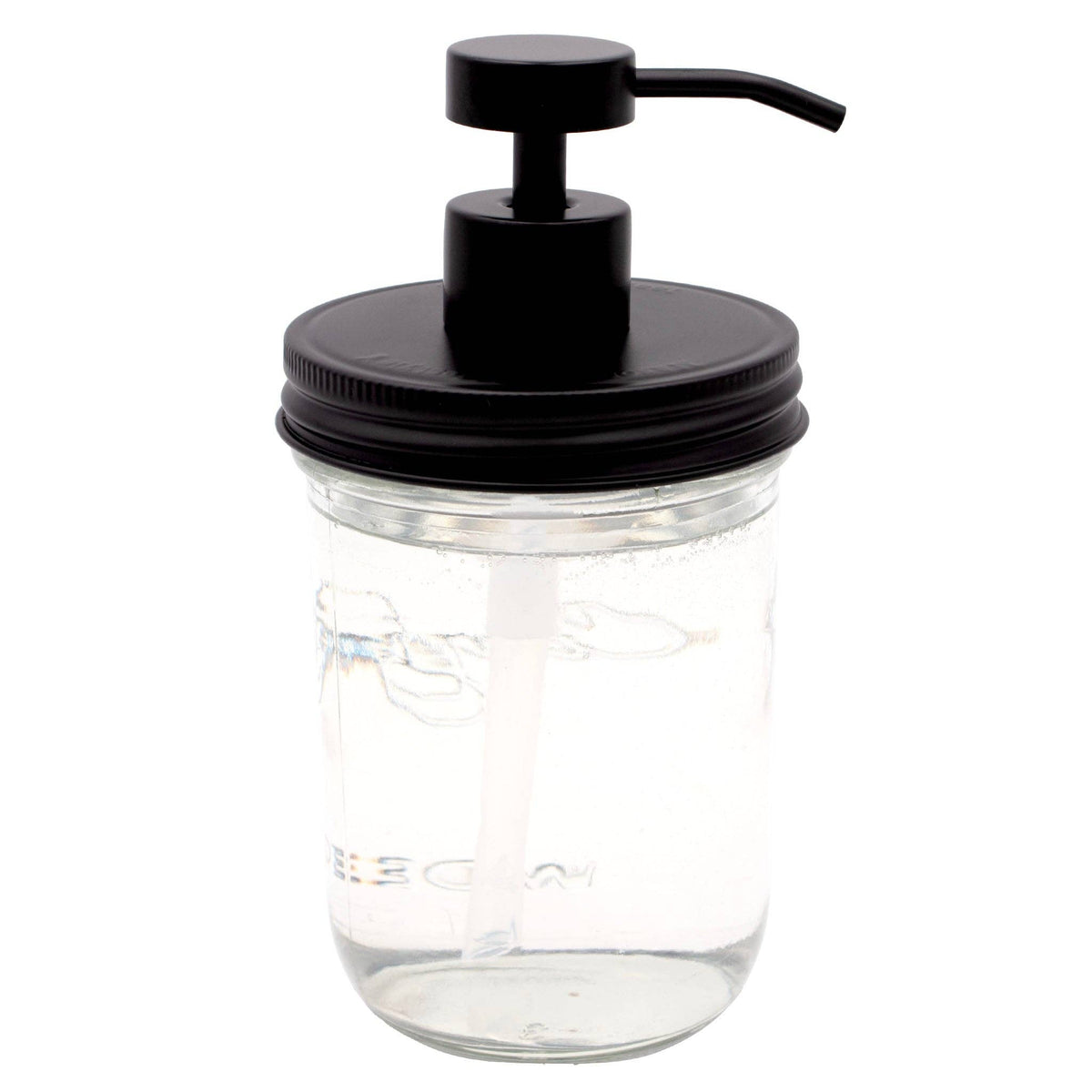 Matte Black Soap Pump Lid Kit for Mason Jars: Matte black / Wide mouth