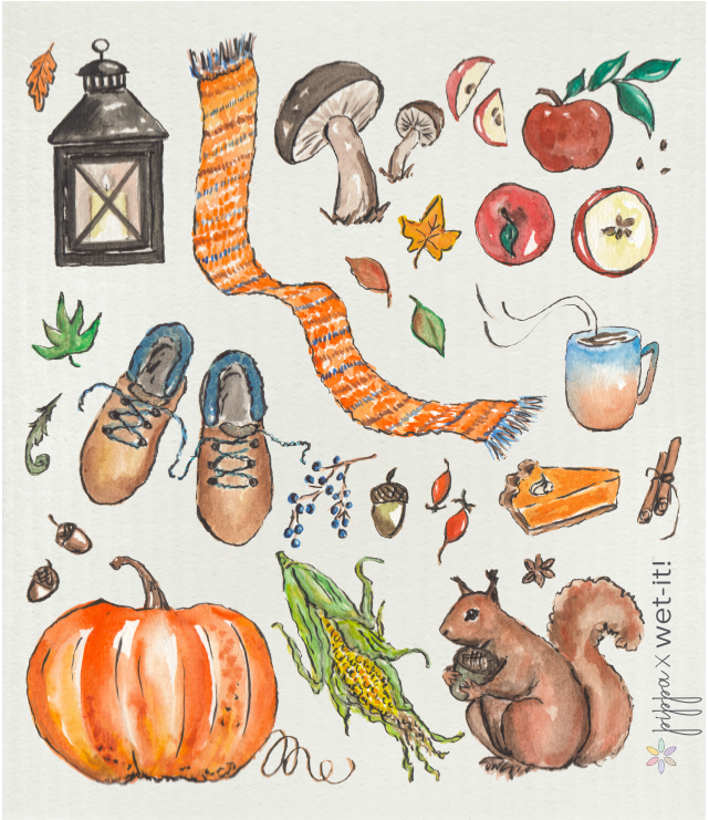 Autumn Glow Swedish Dish cloth