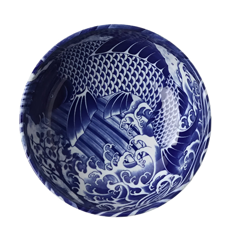 BLUE KOI NOODLE BOWL 8.25"