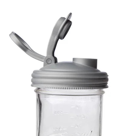 RECAP BOTTLE POUR CARRY W/LOOP WIDE MOUTH- SILVER