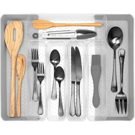 HEXA 5-DIVIDER SILVERWARE TRAY EXPANDABLE
