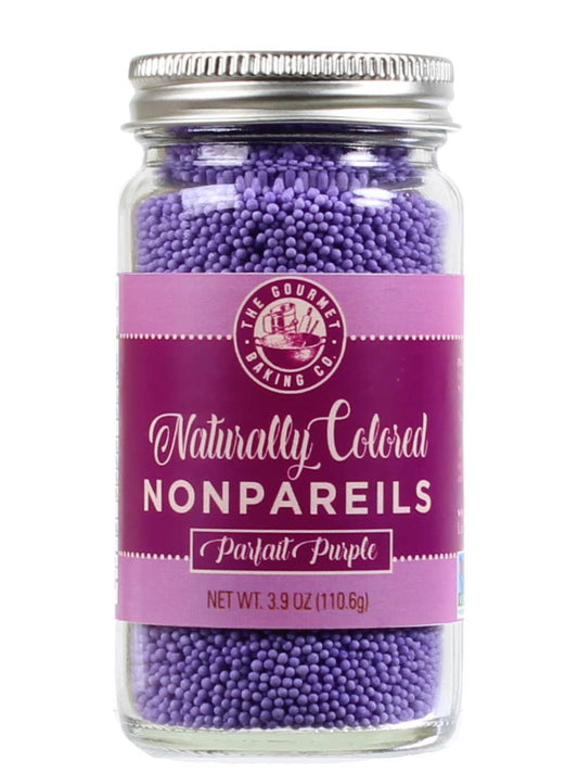 NATURALLY COLORED PURPLE PARFAIT NONPAREILS 3.9 OZ.
