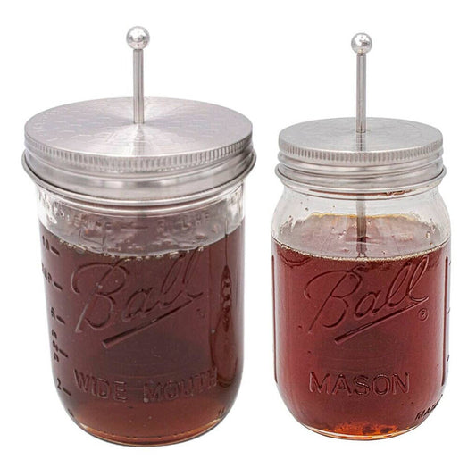 Honey Dipper Stainless Steel Lid for Mason Jars: Regular Mouth