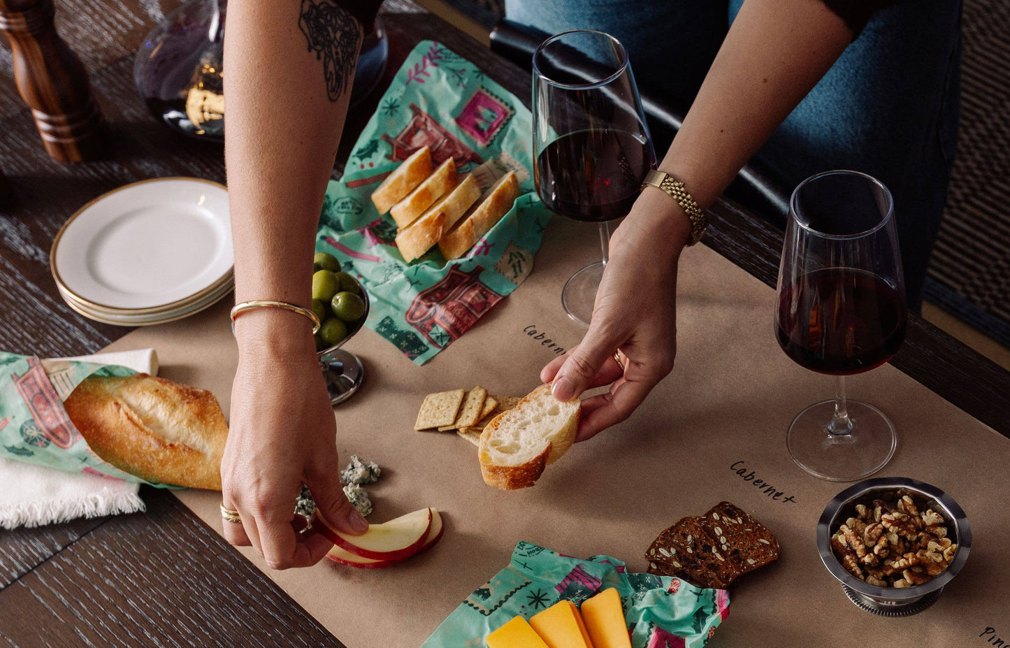 Seasons Greetings Bread Wrap, Holiday Food Wrap