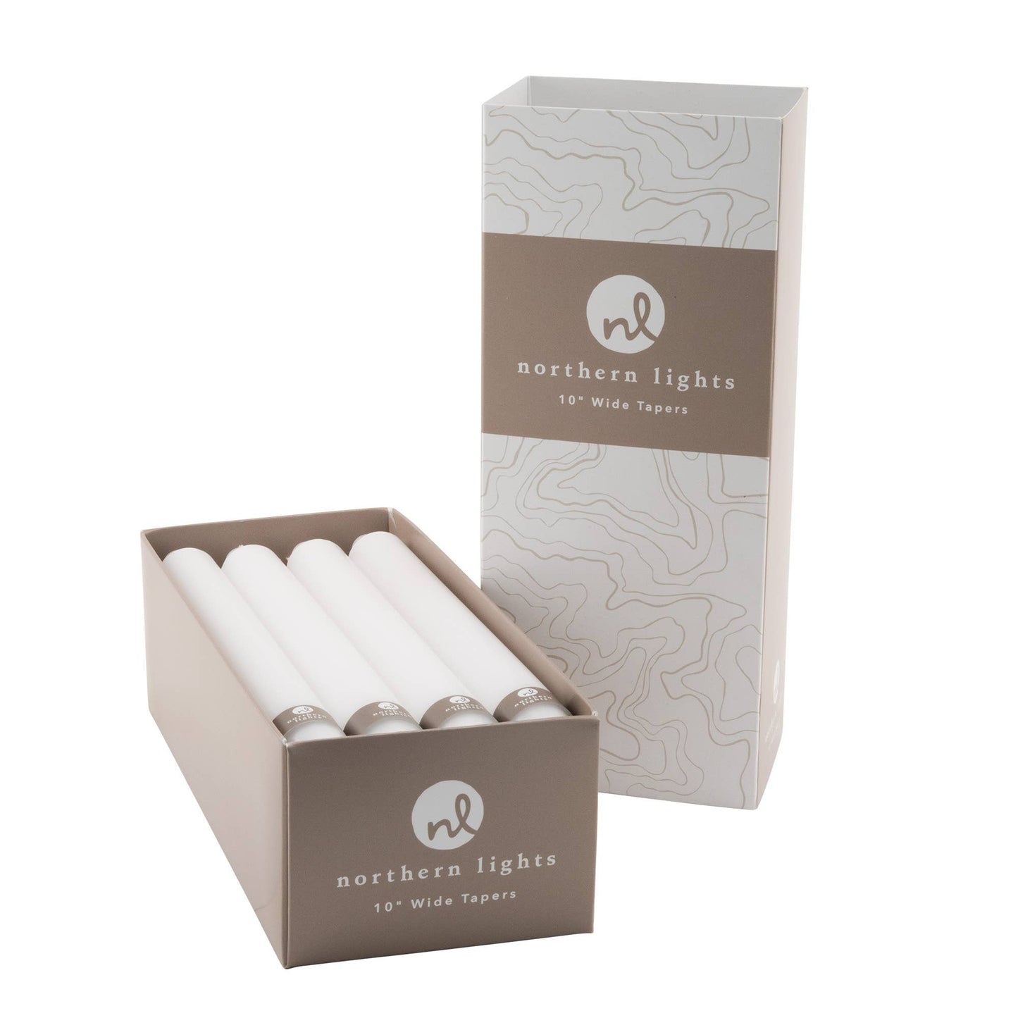 TAPER CANDLE 10" WHITE (single)