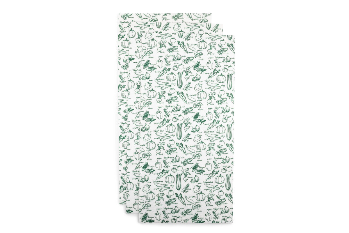 Set of 3 Fridge Bin Liners - Veggies