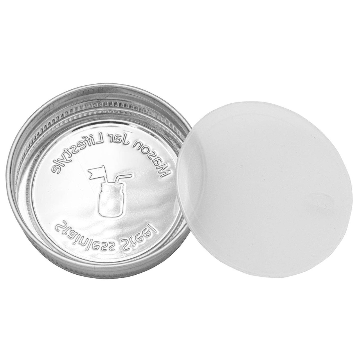 Stainless Steel Storage Lids w/ Silicone Seals for Mason Jar: Regular mouth