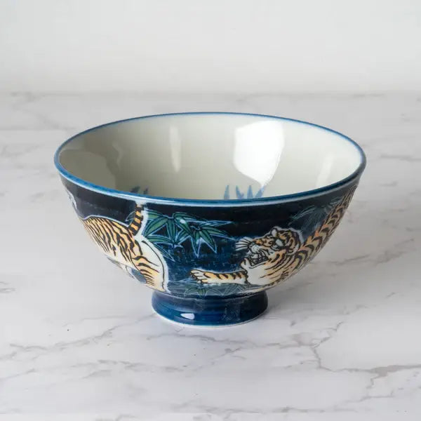 Tiger Design Rice Bowl Navy