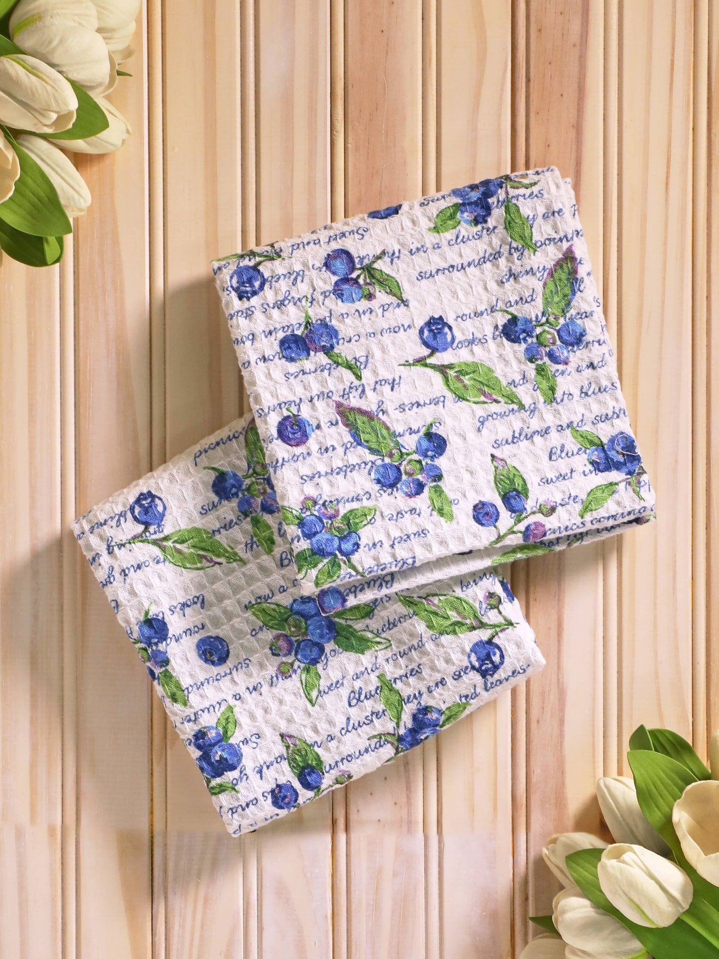 APRIL CORNELL TEA TOWEL BLUEBERRY