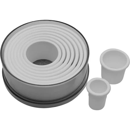 ATECO 9PC PLAIN ROUND CUTTER SET