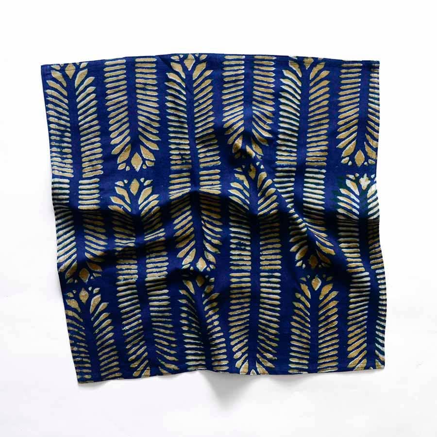 Artisan Dinner Napkins, Hand Block Printed Cotton Set | Nue