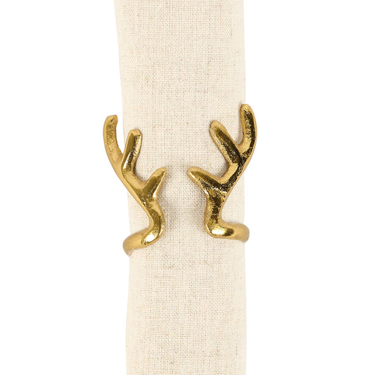 Gold Antlers Napkin Ring