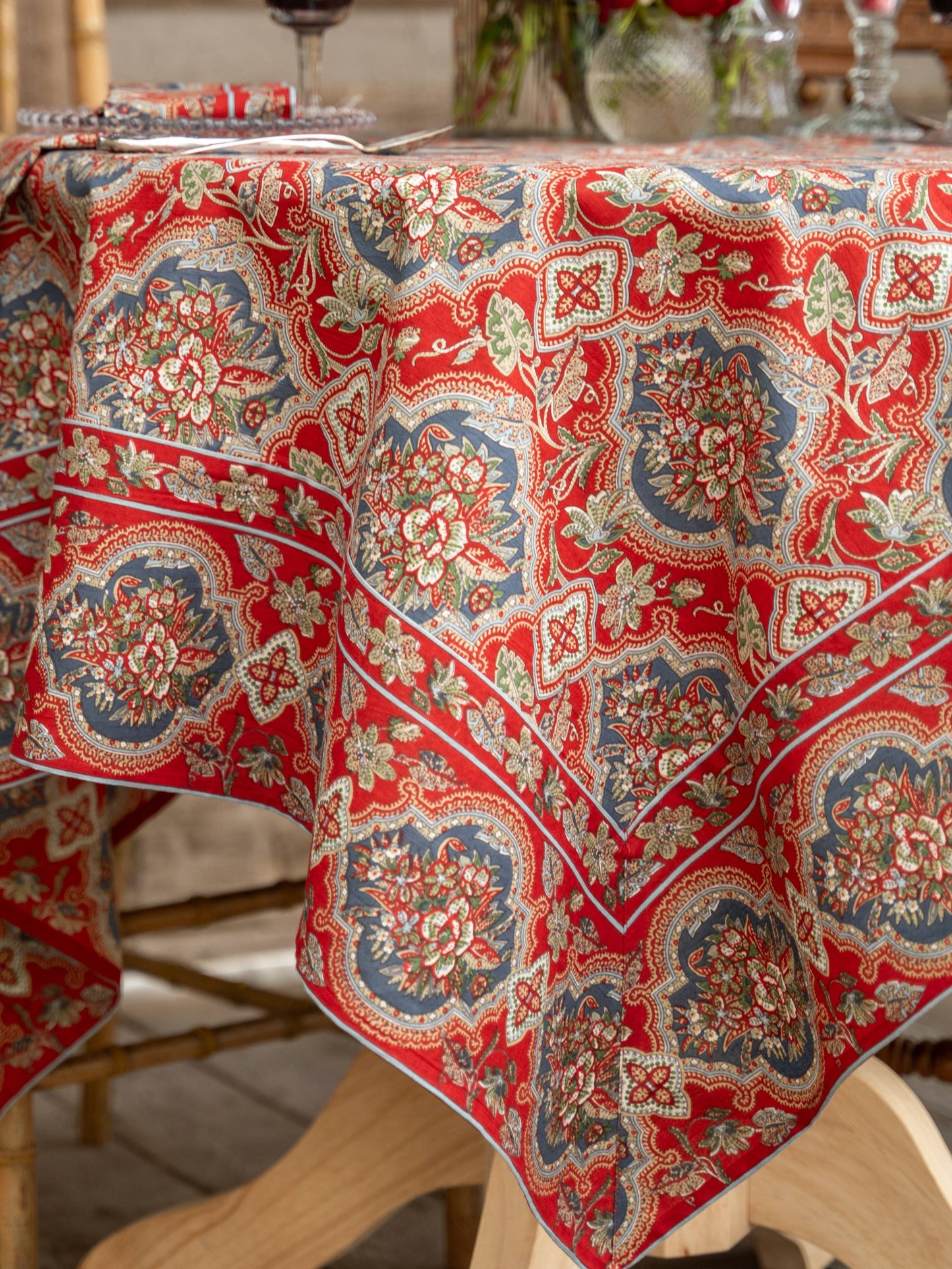 Timeless Tapestry Tablecloth - Red: 54X54
