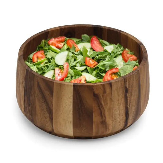 ACACIA WOOD TULIP SALAD BOWL