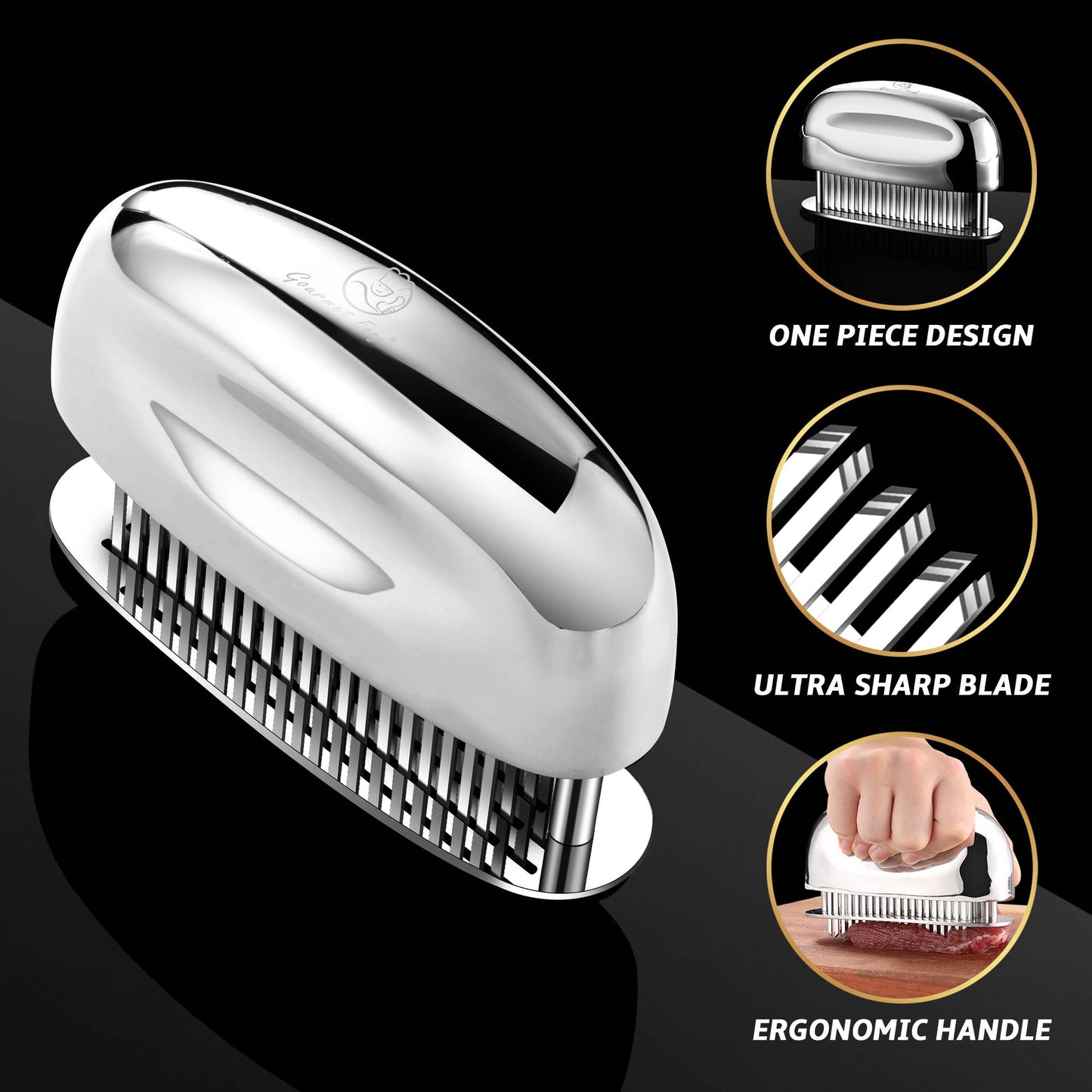 Meat Tenderizer Tool Sharp Needle Blades Stainless Steel
